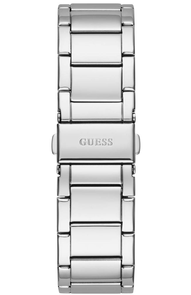 Guess Raven Diamonds Silver Dial Silver Steel Strap Watch for Women - GW0104L1