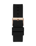 Guess Venus Diamonds Black Dial Black Rubber Strap Watch for Women - GW0118L2
