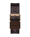 Guess Edge Chronograph Brown Dial Brown Leather Strap Watch For Men - GW0492G2