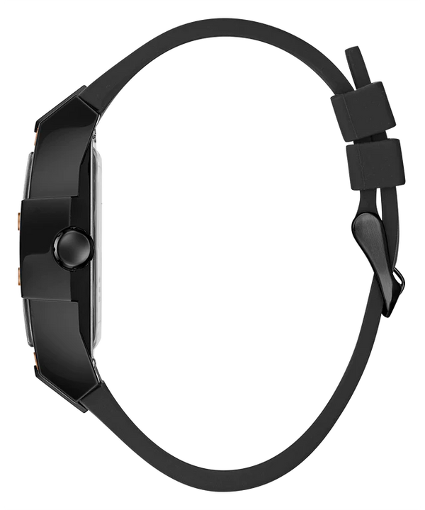 Guess Phoenix Multifunction Black Dial Black Silicone Strap Watch For Men - GW0203G8