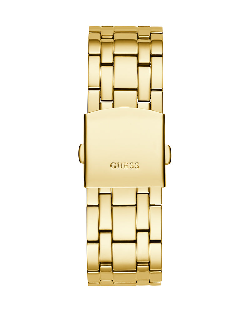 Guess Continental Diamonds Gold Dial Gold Steel Strap Watch for Men - GW0261G2