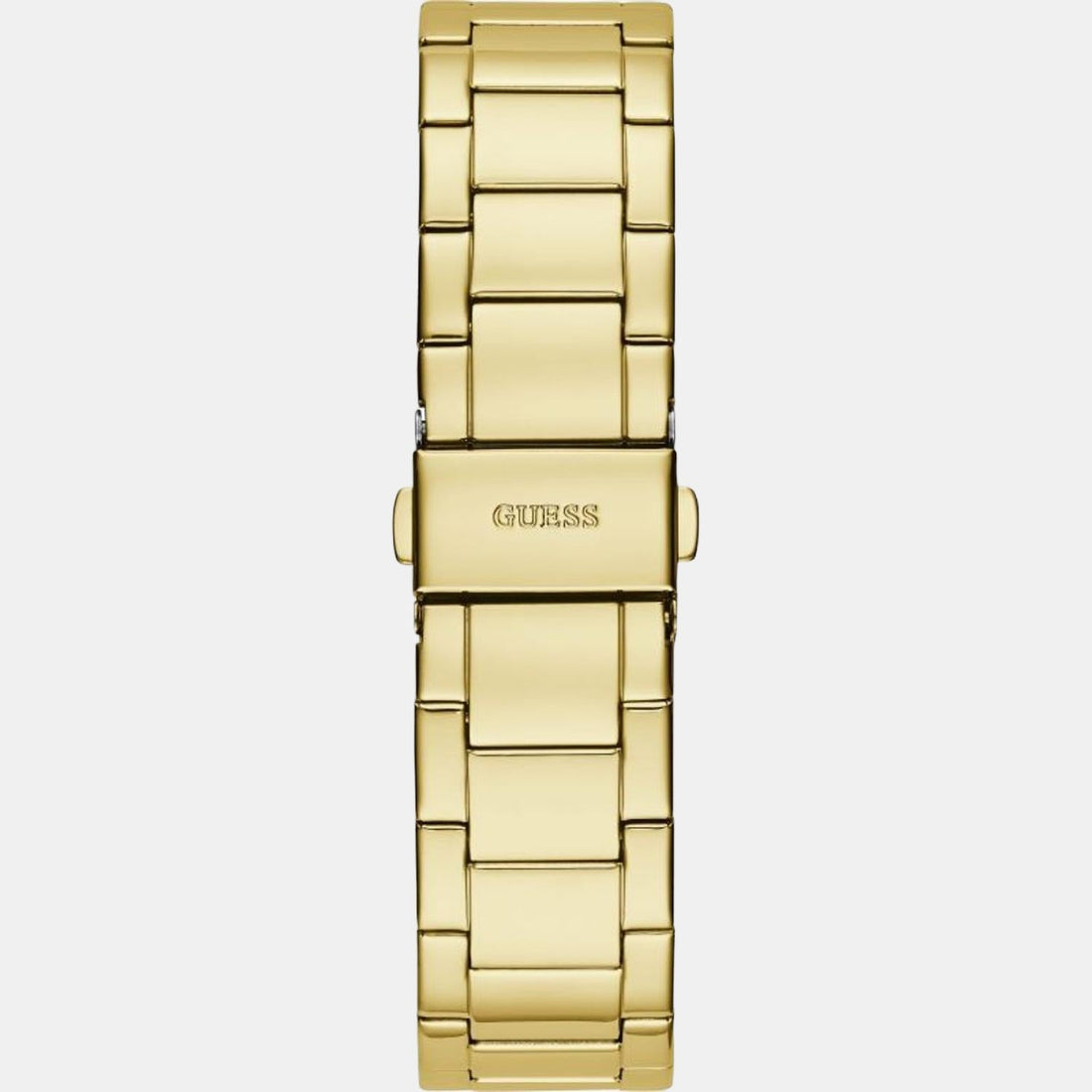 Guess Moonlight Multi Function Diamonds Gold Dial Gold Steel Strap Watch for Women - GW0320L2