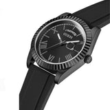 Guess Connoisseur Black Dial Black Leather Strap Watch For Men - GW0353G1