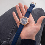 Guess Connoisseur Blue Dial Blue Silicone Strap Watch For Men - GW0335G2