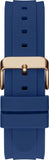 Guess Connoisseur Blue Dial Blue Silicone Strap Watch For Men - GW0335G2