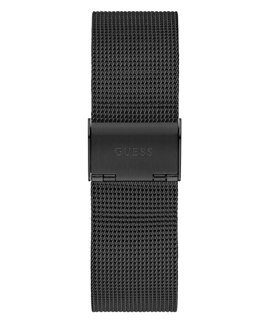 Guess Diamonds Black Dial Black Mesh Strap Watch for Men - W0298G1