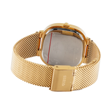 Guess Tapestry Diamonds Gold Dial Gold Mesh Bracelet Watch for Women - GW0354L2