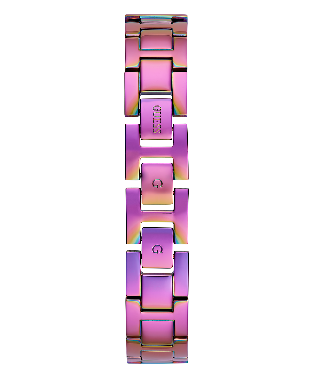 Guess Intricate Iridescent Crystals Purple Dial Purple Steel Strap Watch for Women - GW0401L4