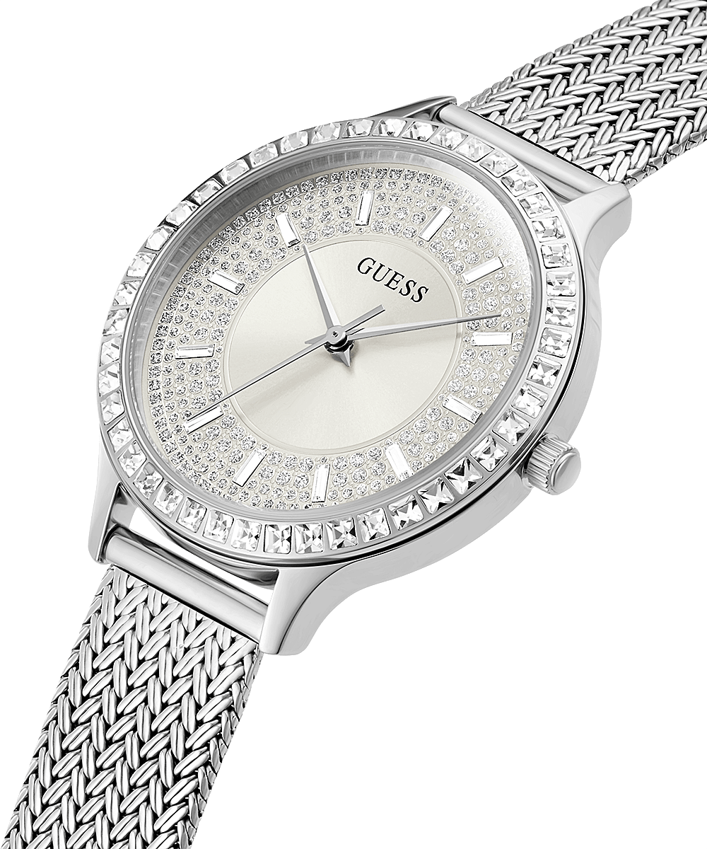 Guess Quartz Silver Dial Willow Stainless Steel Mesh Bracelet Watch For Women - W0836L2