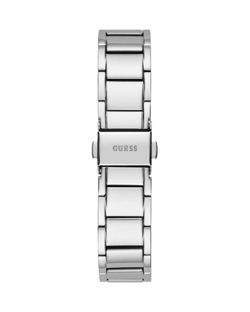 Guess Solstice Diamonds Silver Dial Silver Steel Strap Watch for Women - GW0403L1