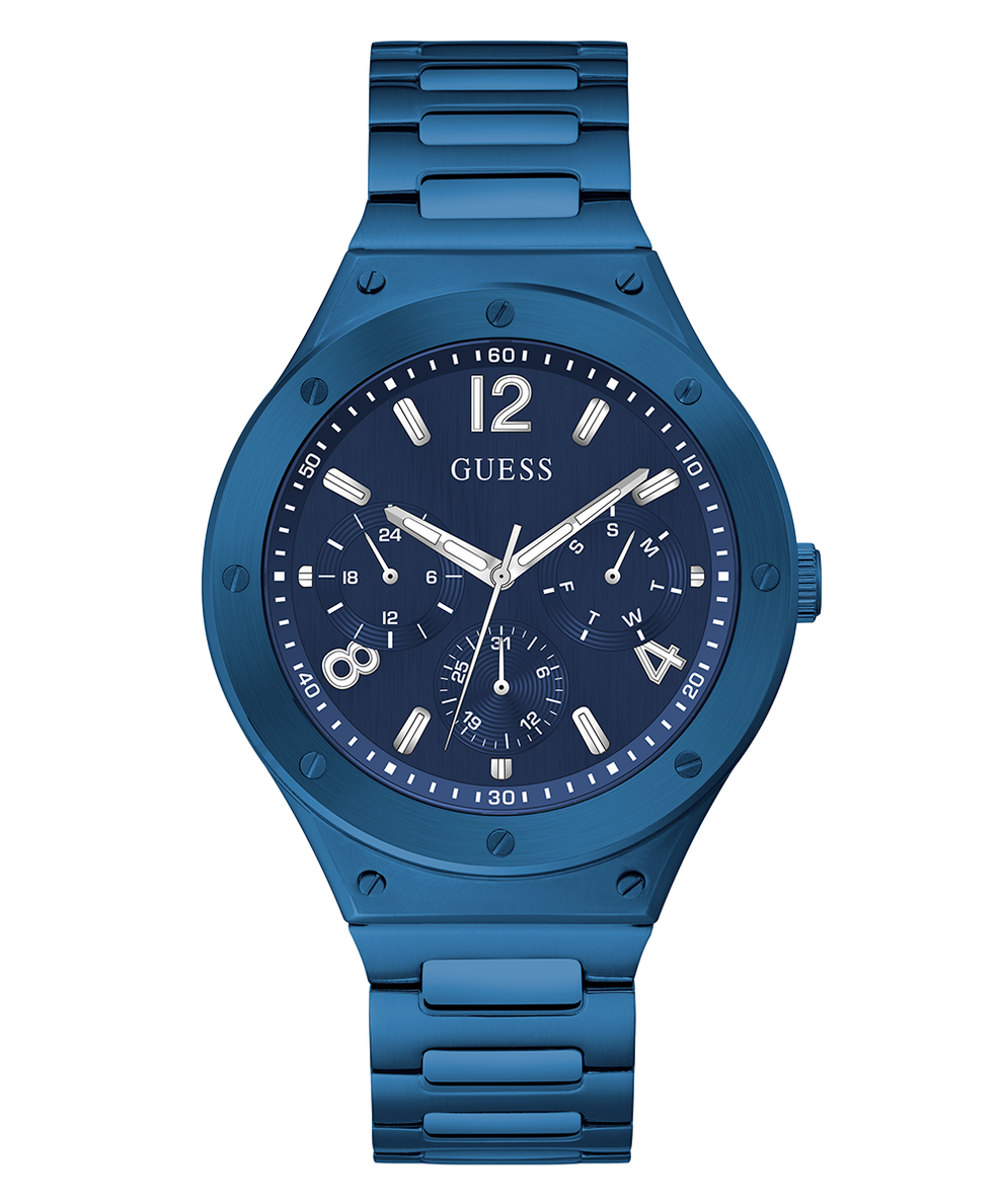 Guess Scope Multifunction Blue Dial Blue Steel Strap Watch for Men - GW0454G4