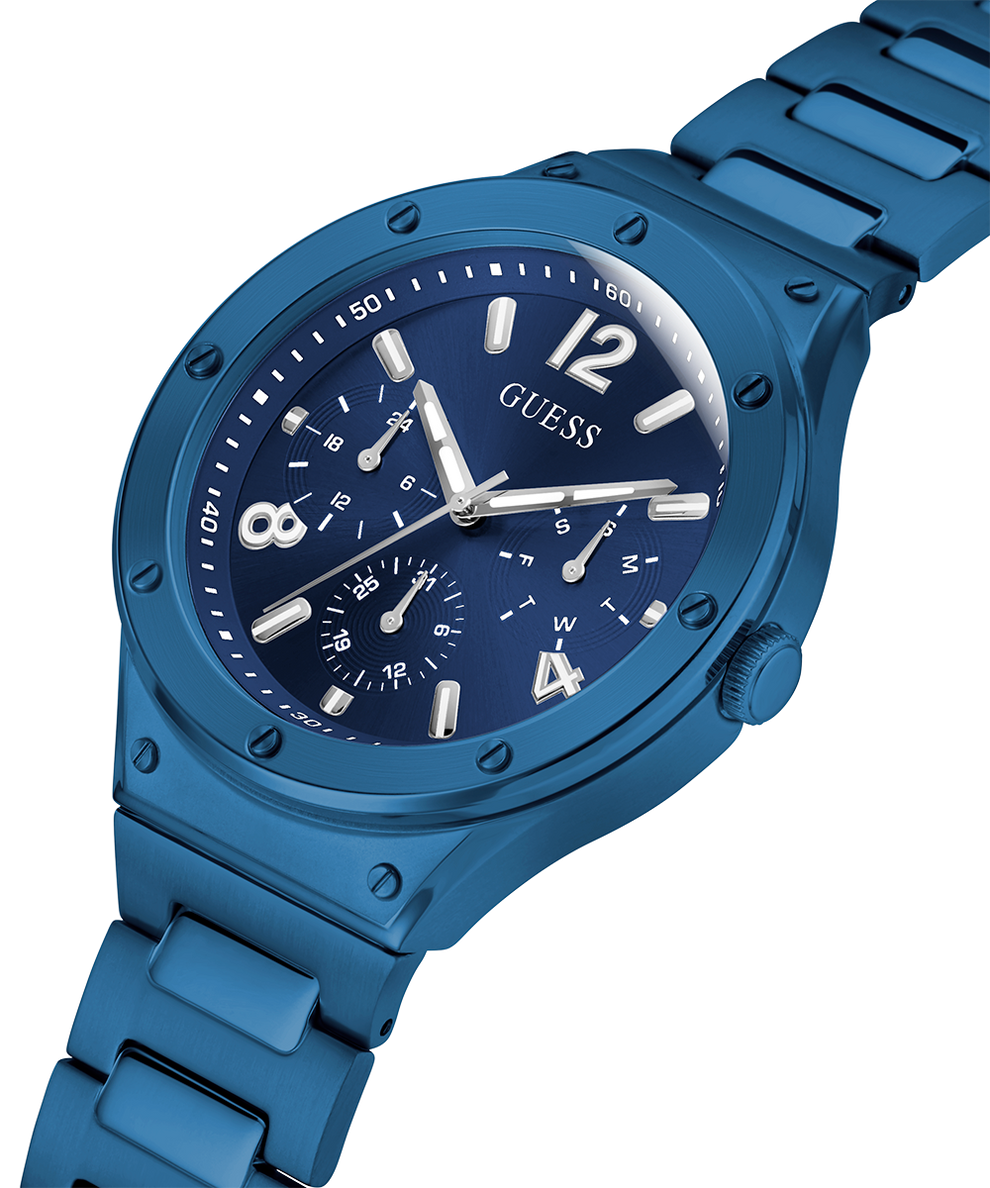 Guess Scope Multifunction Blue Dial Blue Steel Strap Watch for Men - GW0454G4