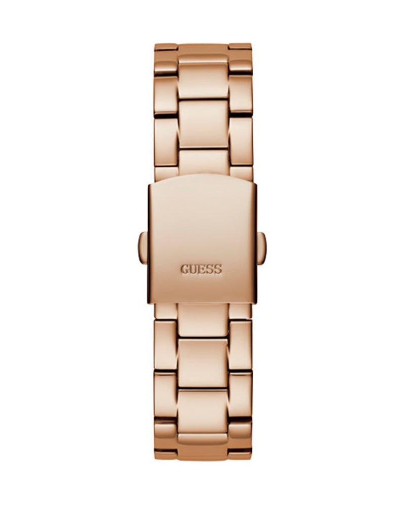 Guess Confetti Multifunction Multicolor Dial Rose Gold Steel Strap Watch For Women - GW0483L3