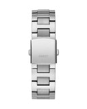 Guess Minimal Black Dial Silver Steel Strap Watch for Men - W0416G1