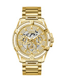 Guess Queen Quartz Gold Dial Gold Steel Strap Watch For Men - GW0497G2