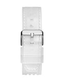 Guess Phoenix Quartz Burgundy Dial Transparent Silicone Strap Watch For Men - GW0499G9