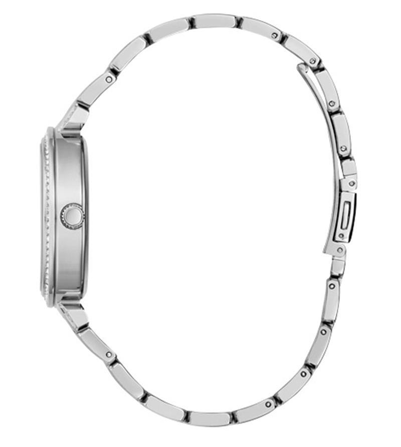 Guess Lily Quartz Silver Dial Silver Steel Strap Watch For Women - GW0528L1