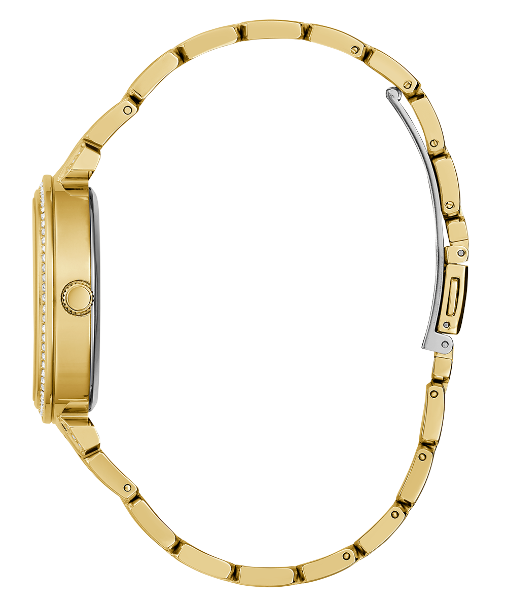 Guess Lily Quartz Gold Dial Gold Steel Strap Watch For Women - GW0528L2