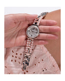 Guess Gala Diamonds Silver Dial Two Tone Steel Strap Watch for Women - GW0531L1