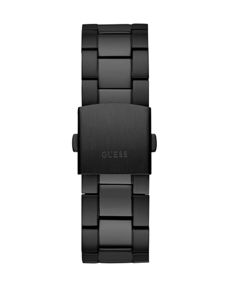 Guess Edge Chronograph Black Dial Black Steel Strap Watch For Men - GW0539G3