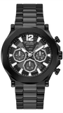 Guess Edge Chronograph Black Dial Black Steel Strap Watch For Men - GW0539G3