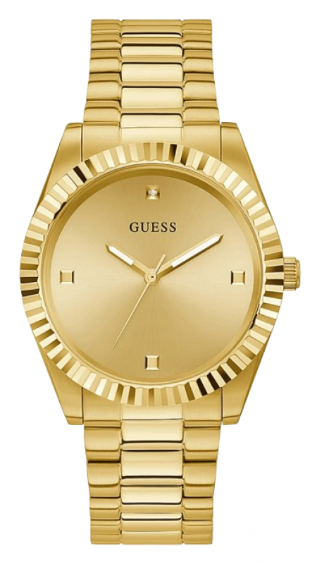 Guess Connoisseur Analog Gold Dial Gold Steel Strap Watch For Men - GW0542G2