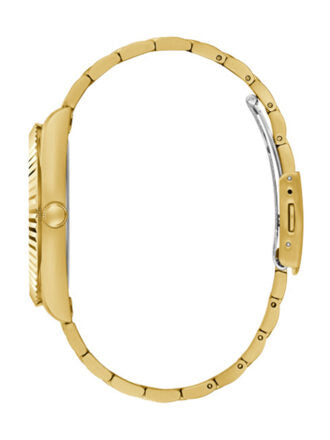Guess Continental Gold Dial Gold Steel Strap Watch For Men - GW0260G4