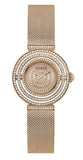 Guess Dream Crystals Rose Gold Dial Rose Gold Mesh Bracelet Watch For Women - GW0550L3