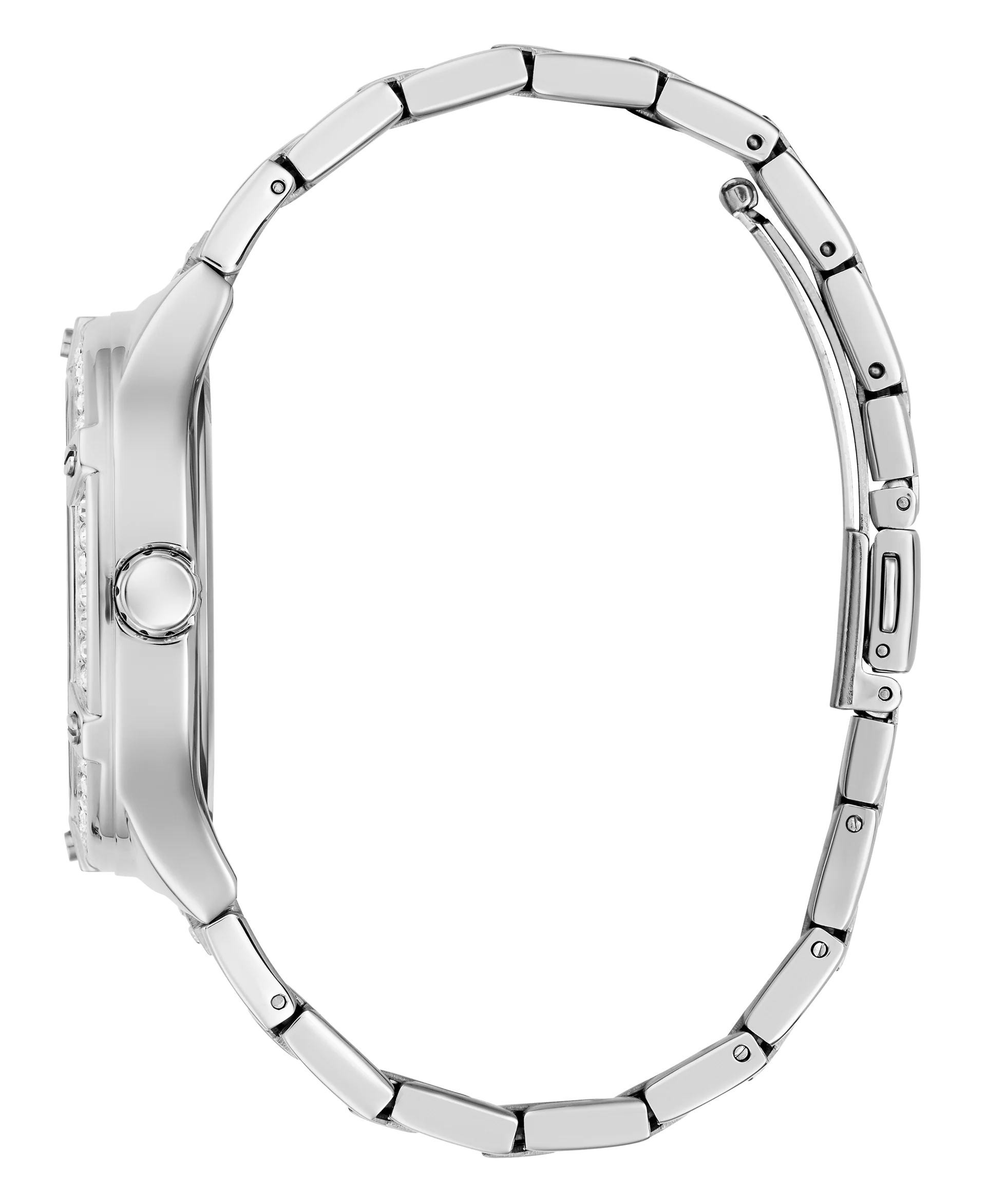 Guess Duchess Quartz Silver Dial Silver Steel Strap Watch For Women - GW0558L1