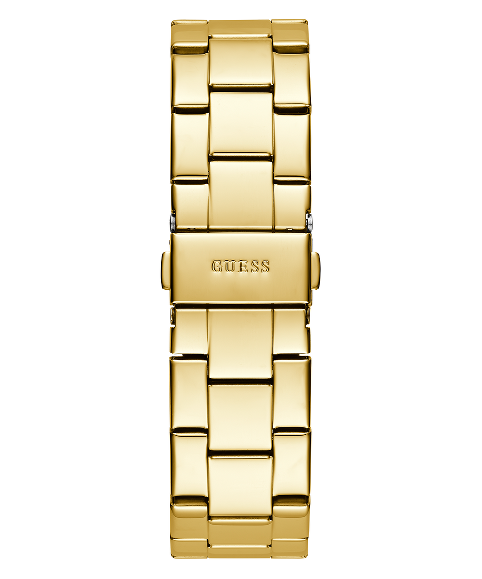 Guess Multi-function Diamonds White Dial Gold Steel Strap Watch for Women - W0559L2