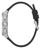 Guess Headline Chronograph Grey Dial Black Rubber Strap Watch for Men - GW0571G1