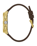 Guess Headline Chronograph Blue Dial Brown Silicone Strap Watch For Men - GW0571G5