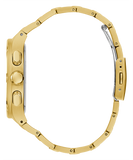 Guess Edge Chronograph Black Dial Gold Steel Strap Watch For Men - GW0539G2