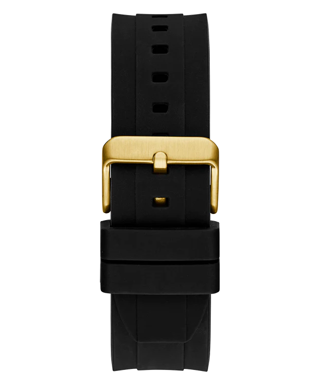 Guess Empire Chronograph Quartz Black Dial Black Silicon Strap Watch For Men - GW0583G2