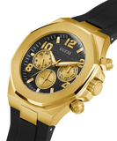 Guess Empire Chronograph Quartz Black Dial Black Silicon Strap Watch For Men - GW0583G2