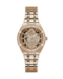 Guess Allara Quartz Rose Gold Dial Rose Gold Steel Strap Watch For Women - GW0604L3