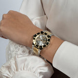 Guess Sunray Multifunction Silver Dial Two Tone Steel Strap Watch for Women - GW0616L2