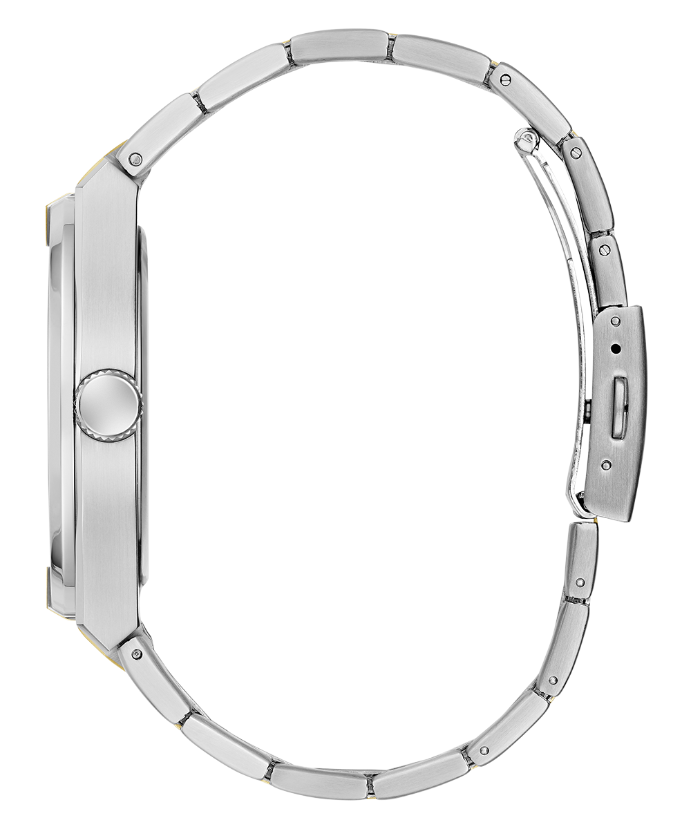 Guess Dress Chronograph Multifunction Green Dial Two Tone Steel Strap Watch For Men - GW0631G1