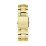 Guess Equity Analog Green Dial Gold Steel Strap Watch For Men - GW0703G2