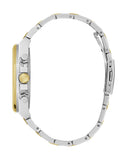 Guess Equity Analog Blue Dial Two Tone Steel Strap Watch For Men - GW0703G3