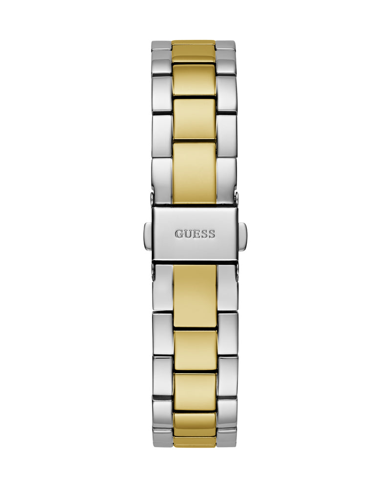 Guess Mist Analog Green Dial Two Tone Steel Strap Watch For Women - GW0723L1