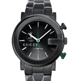 Gucci G Chrono Black Dial Black Steel Strap Watch For Men - YA101331