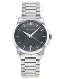 Gucci G Timeless Grey Dial Silver Steel Strap Watch For Women - YA126522