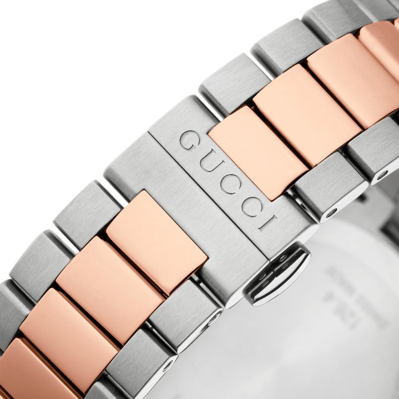 Gucci G Timeless Silver Dial Two Tone Steel Strap Watch For Women - YA126564