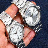 Guess Connoisseur Silver Dial Silver Steel Strap Watch for Men - GW0265G6