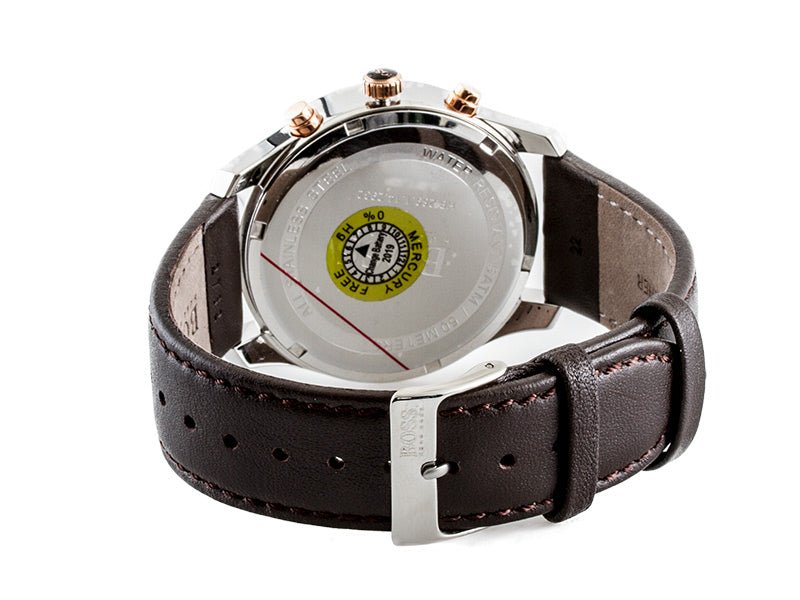 Hugo Boss Time One Black Dial Brown Leather Strap Watch for Men - 1513448