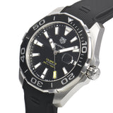 Tag Heuer Aquaracer Calibre 5 Automatic Black Dial Black Rubber Strap Watch for Men - WAY211A.FT6151