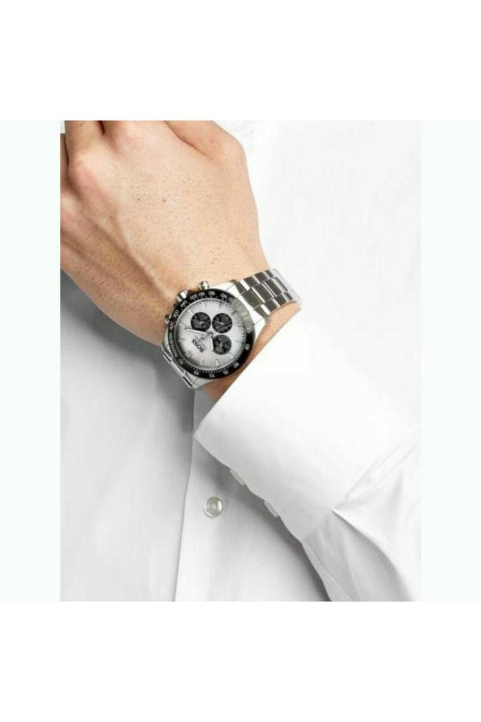 Hugo Boss Ikon White Dial Silver Steel Strap Watch for Men - 1512964
