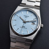 Tissot PRX Powermatic 80 Ice Blue Tiffany Dial Silver Steel Strap Watch for Men - T137.407.11.351.00