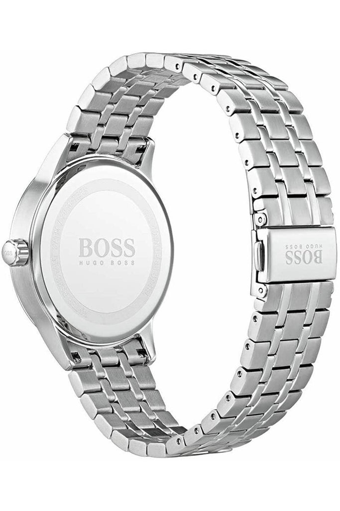 Hugo Boss Officer Chronograph Blue Dial Silver Steel Strap Watch for Men - 1513615